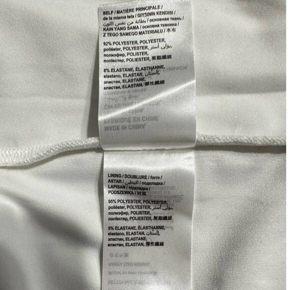 bebe Asymmetric Halter Dress Women's XS White Midi V-Neck Sleeveless Wrap Style - Picture 8 of 11